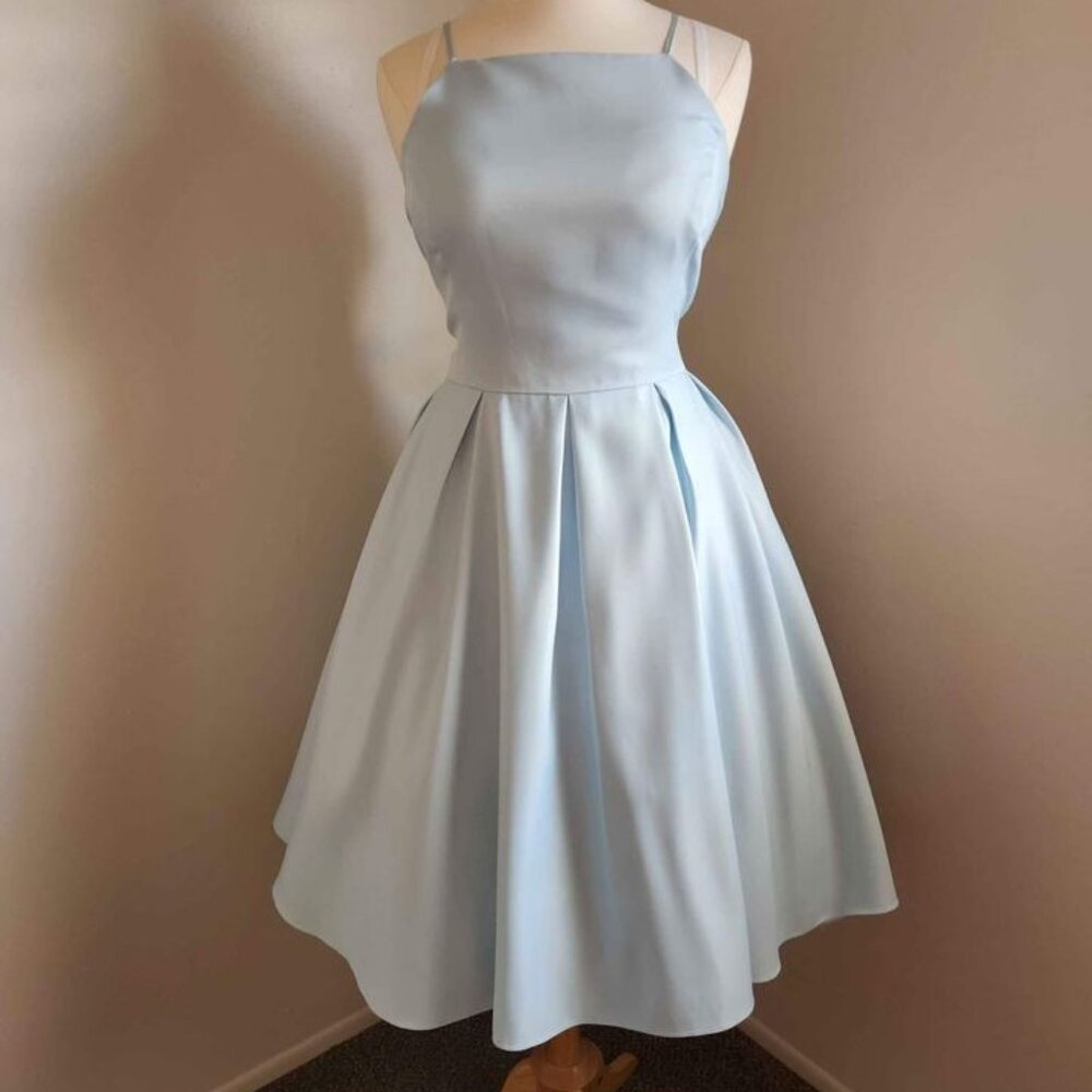 Chi Chi London Cassandra Dress in Light Blue